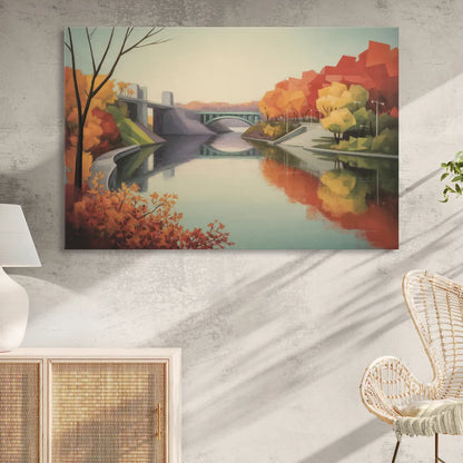 Niagara Parkway Autumn Scenic Living Room - Canvas Wall Art