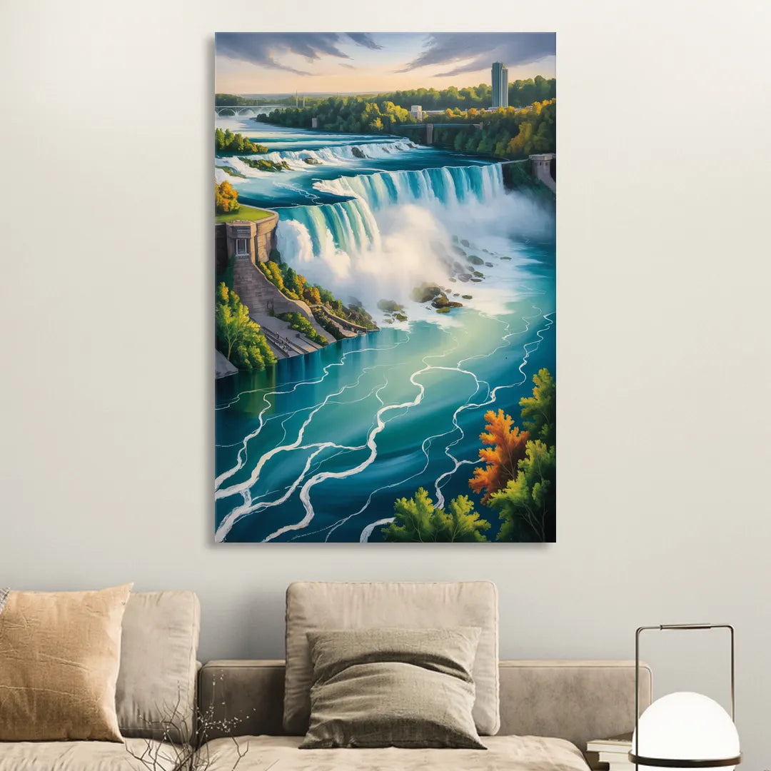 Niagara River Rapids Sitting Room - Canvas Wall Art