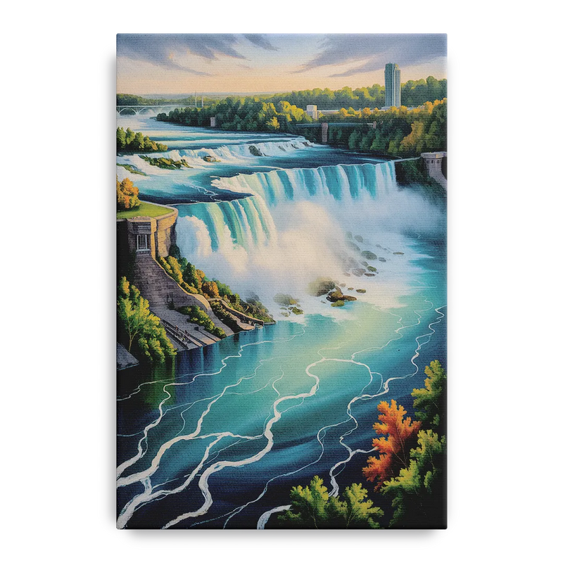 Niagara River Rapids Front - Canvas Wall Art