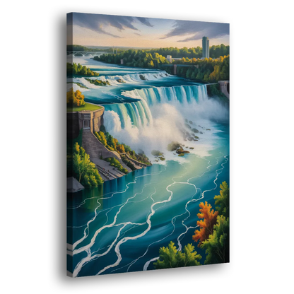 Niagara River Rapids Side - Canvas Wall Art