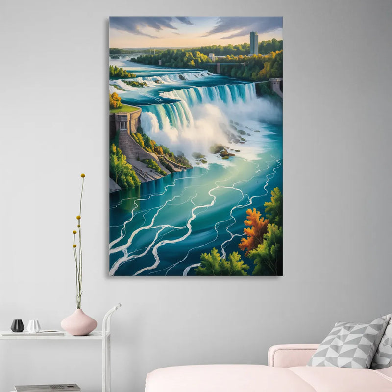 Niagara River Rapids Living Room - Canvas Wall Art