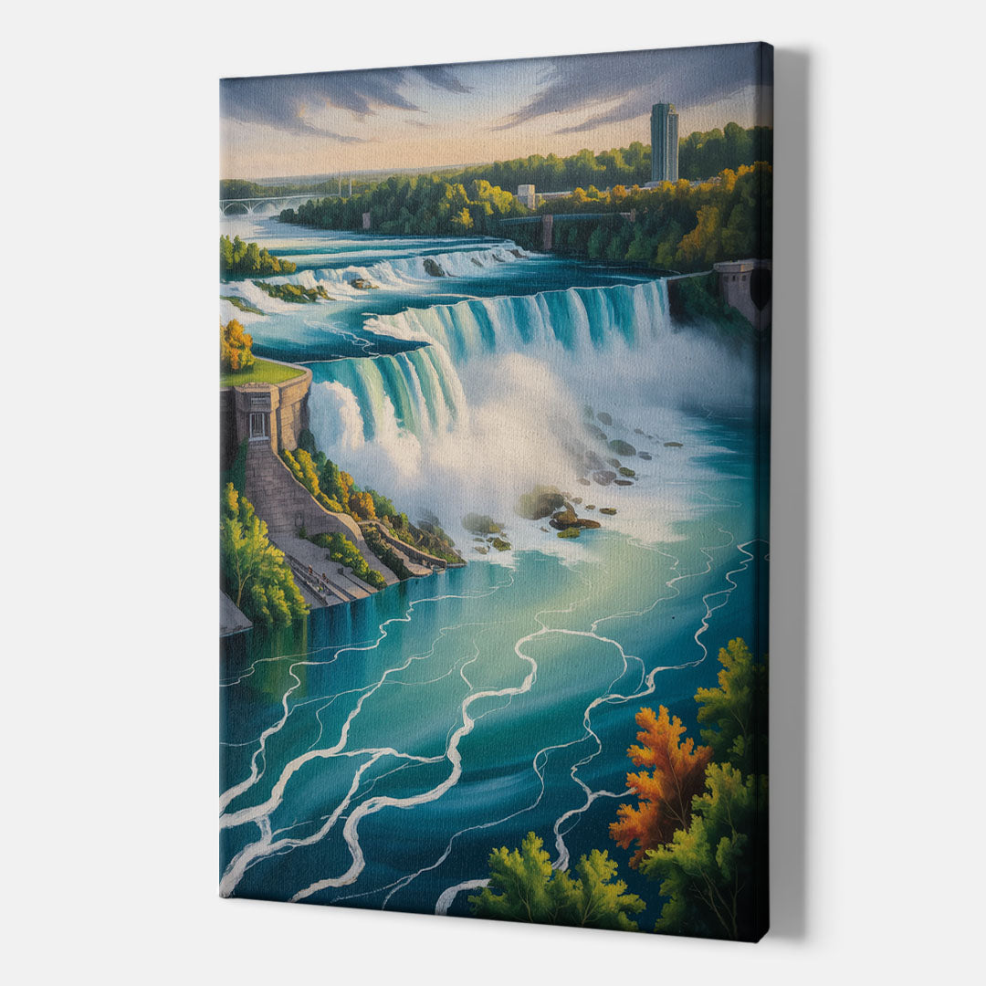 Niagara River Rapids - Canvas Print Art Sides