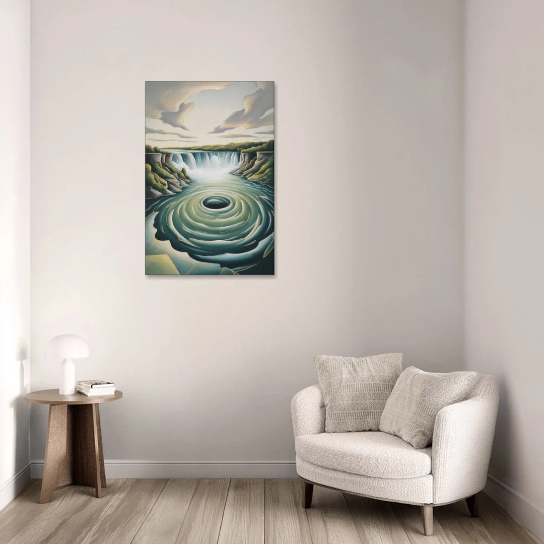 Niagara Whirlpool Aerial - Canvas Wall Art - Sofa - 24x36