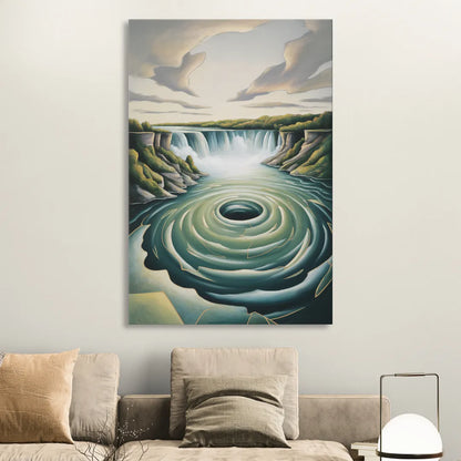 Niagara Whirlpool Aerial Living Room - Canvas Wall Art