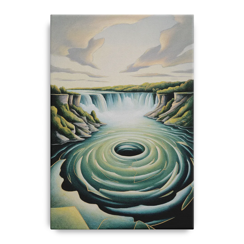 Niagara Whirlpool Aerial Front - Canvas Wall Art