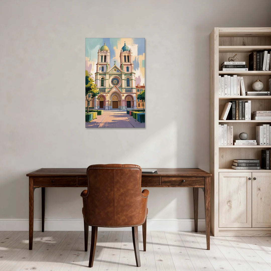 Nice Cathedral - Canvas Wall Art - Office - 24x36