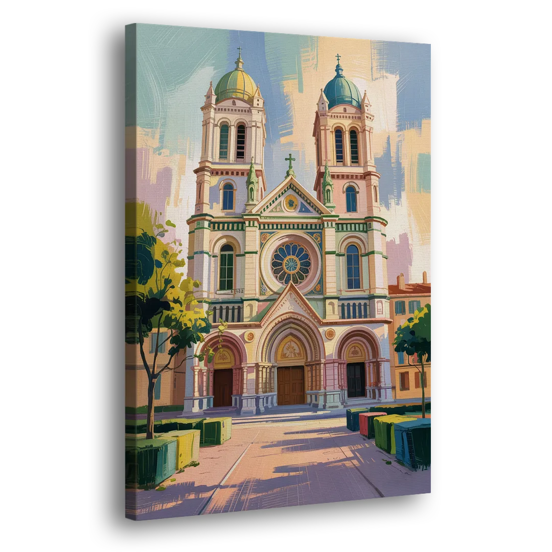Nice Cathedral Side - Canvas Wall Art
