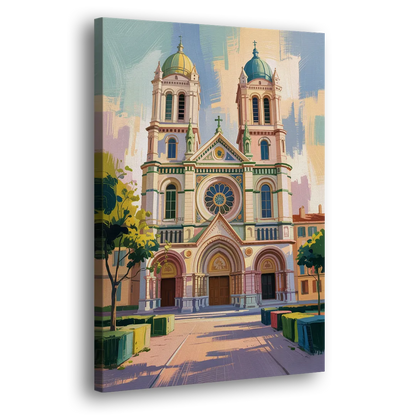 Nice Cathedral Side - Canvas Wall Art