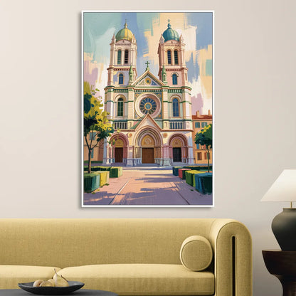 Nice Cathedral Sitting Room - White Canvas Wall Art