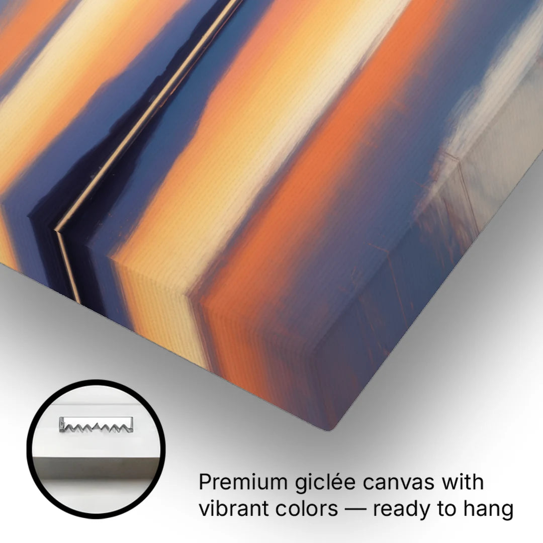 Nichupté Lagoon Sunset - Canvas Wall Art - Gallery Wrap Corner