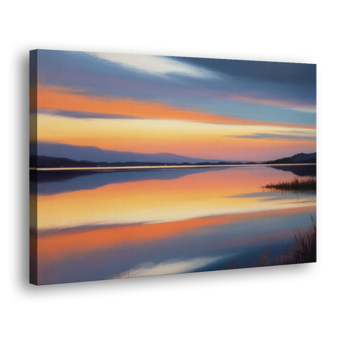 Nichupté Lagoon Sunset - Canvas Wall Art - Side