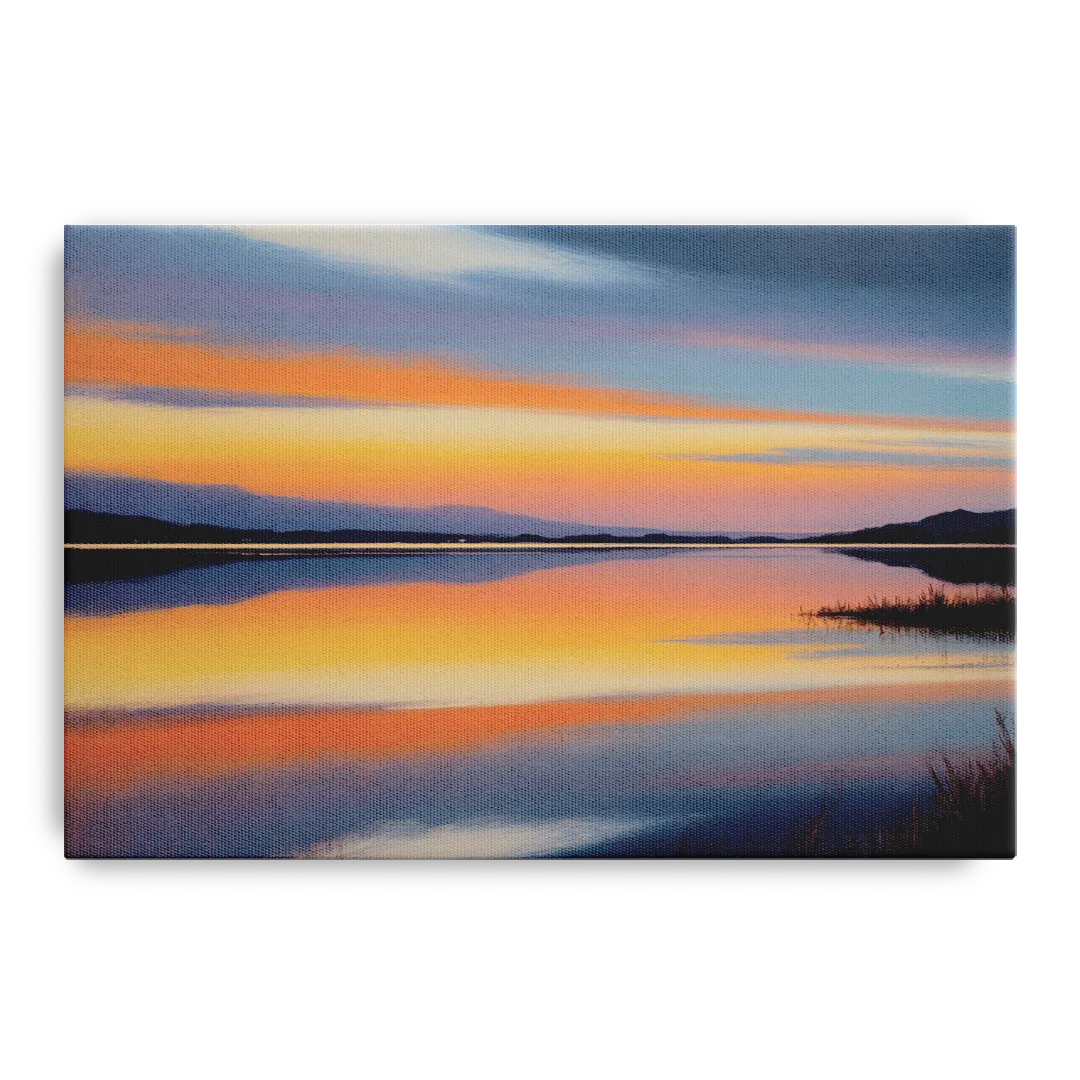 Nichupté Lagoon Sunset Front - Canvas Wall Art