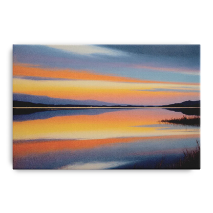 Nichupté Lagoon Sunset Front - Canvas Wall Art