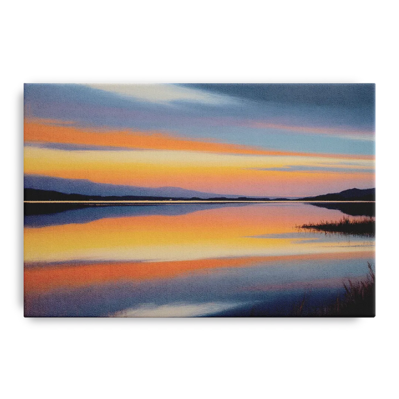 Nichupté Lagoon Sunset Front - Canvas Wall Art
