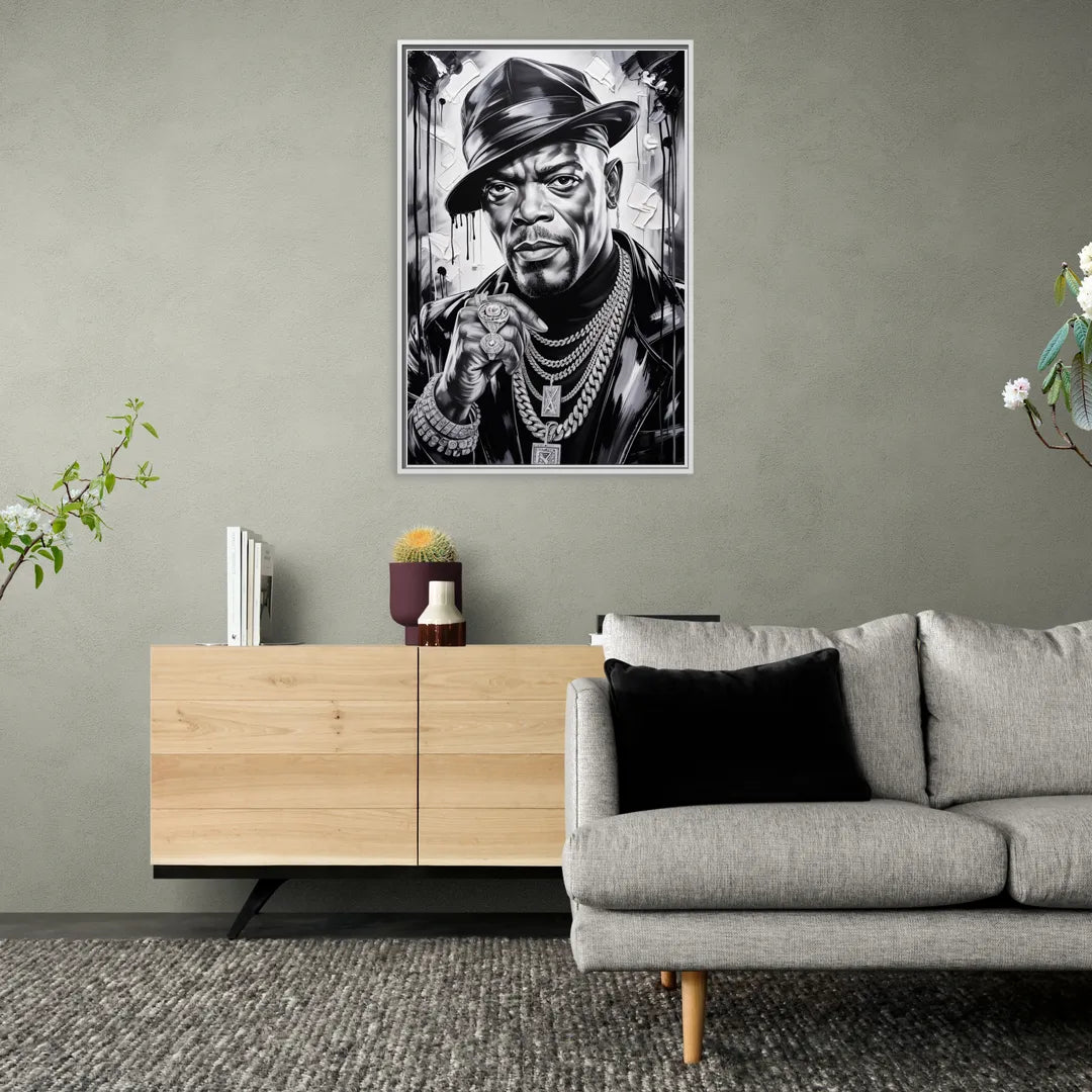 No Compromise - Living Room White Frame Canvas