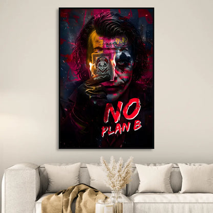 No Plan B Living Room - Black Canvas Wall Art
