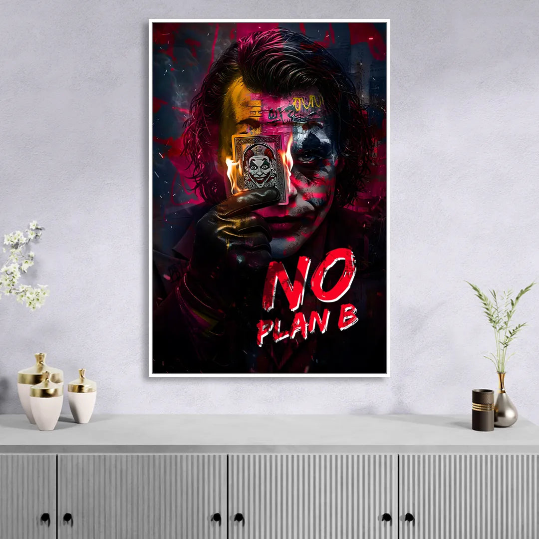 No Plan B Living Room - White Canvas Wall Art