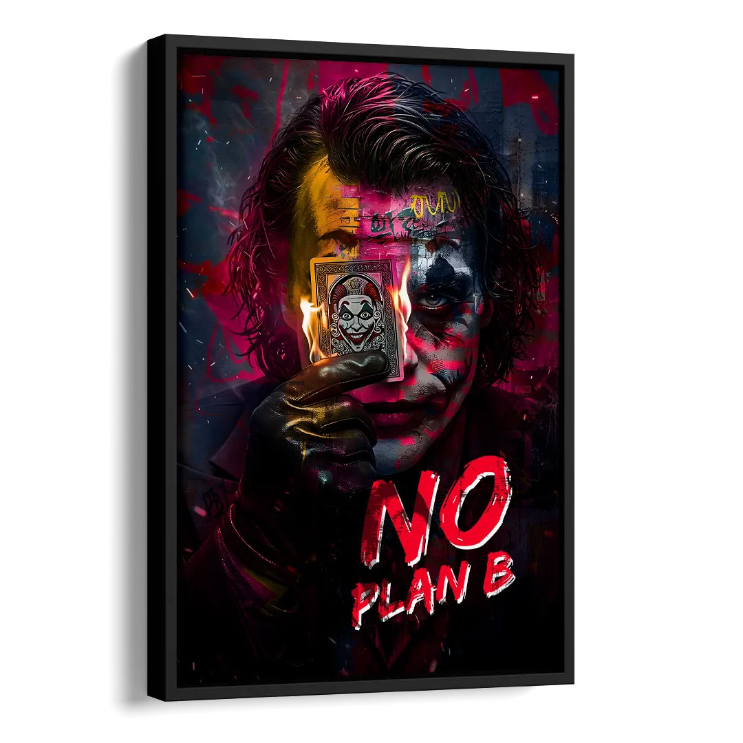 No Plan B Side - Black Canvas Wall Art