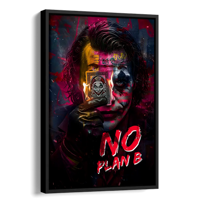 No Plan B Side - Black Canvas Wall Art