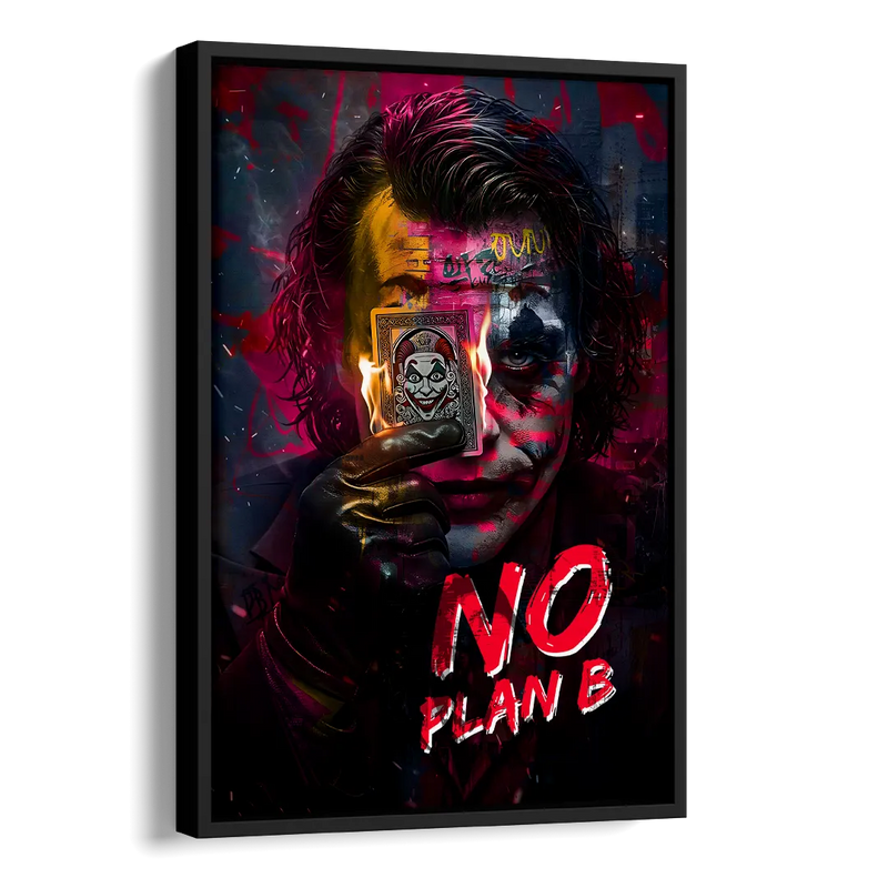 No Plan B Side - Black Canvas Wall Art