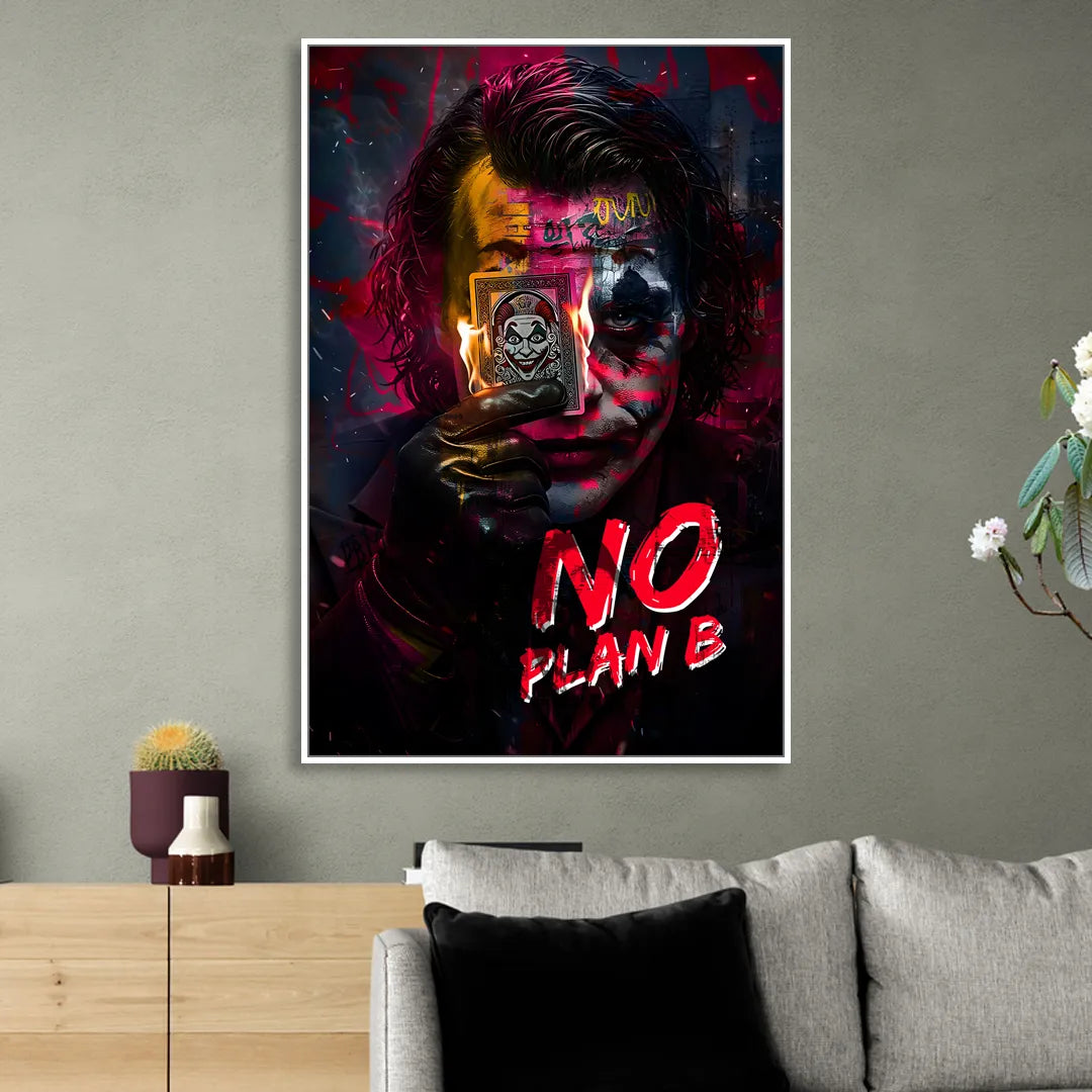 No Plan B Sitting Room - White Canvas Wall Art