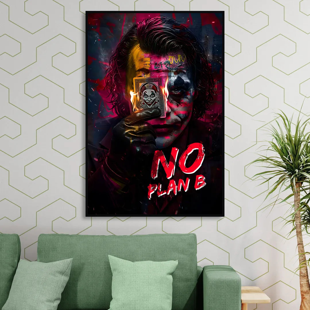 No Plan B Sitting Room - Black Canvas Wall Art