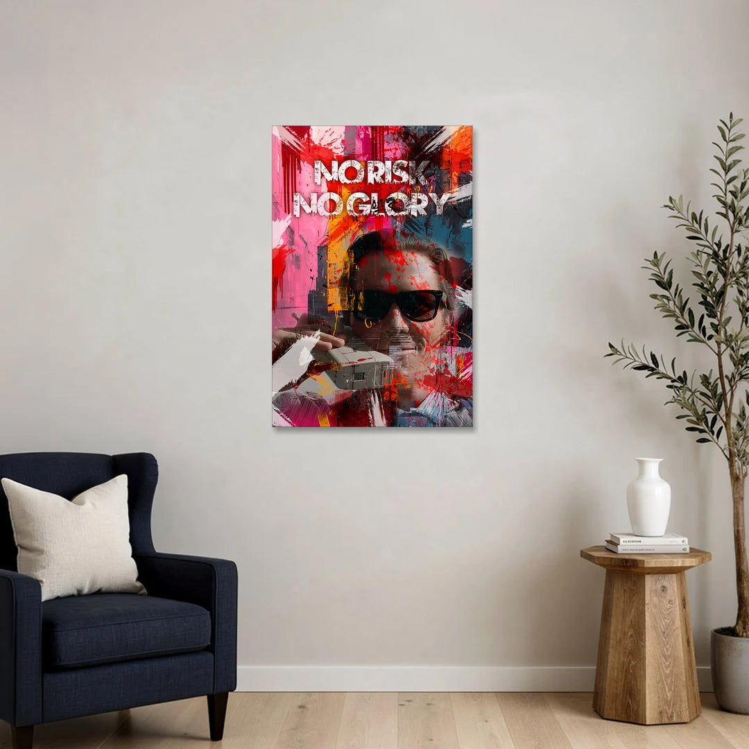 No Risk No Glory - Canvas Wall Art - Sofa - 24x36