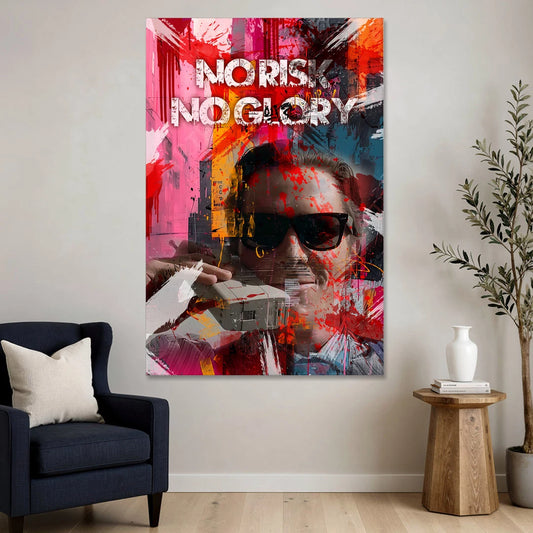 No Risk No Glory - Canvas Wall Art - Sofa - 40x60