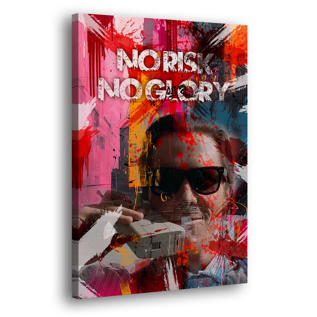 No Risk No Glory Side - Canvas Wall Art