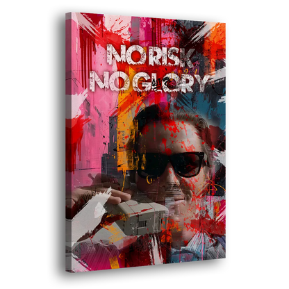 No Risk No Glory Side - Canvas Wall Art