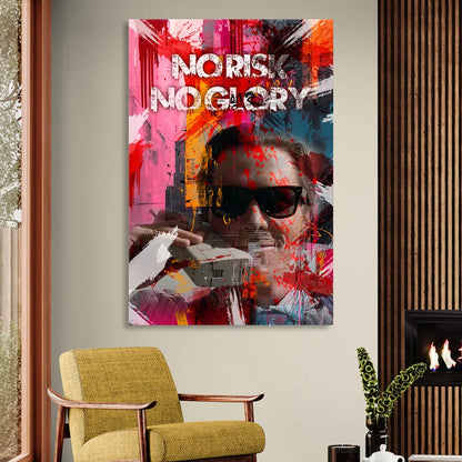 No Risk No Glory Sitting Room - Canvas Wall Art