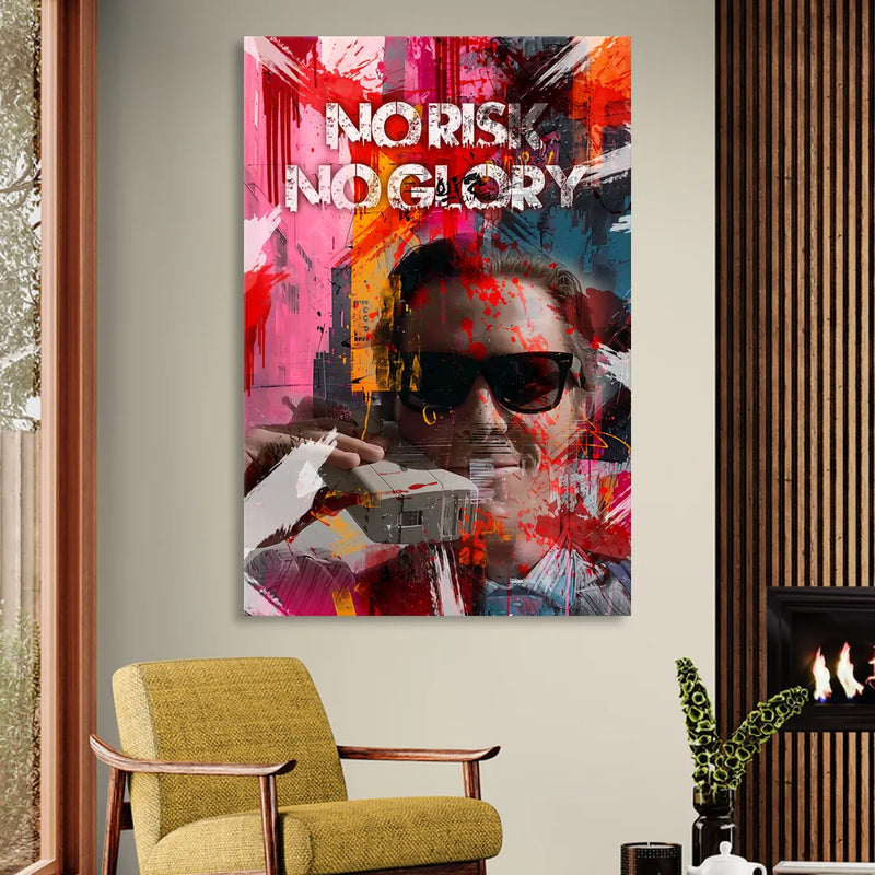 No Risk No Glory Sitting Room - Canvas Wall Art