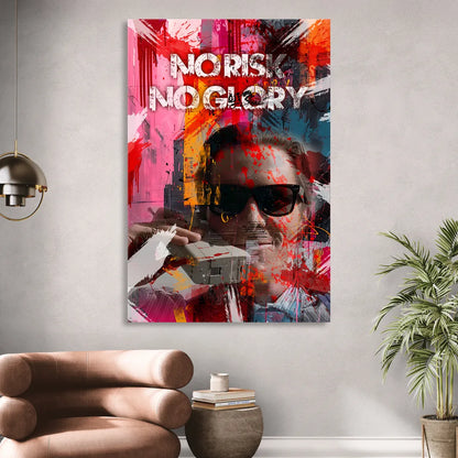 No Risk No Glory Living Room - Canvas Wall Art