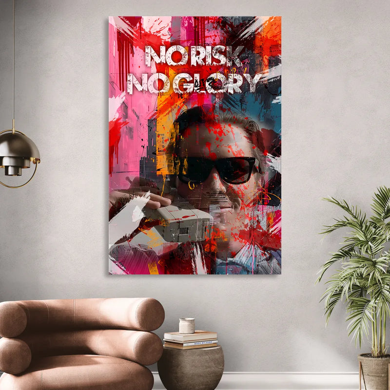 No Risk No Glory Living Room - Canvas Wall Art
