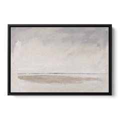 Nordic Wall Art Driftwood Band Under Sea Fog - Black Framed Canvas Wall Art - Front