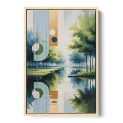 Nordpark Serenity - Oak Framed Canvas Wall Art - Front