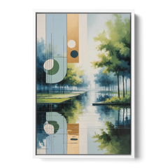 Nordpark Serenity - White Framed Canvas Wall Art - Front