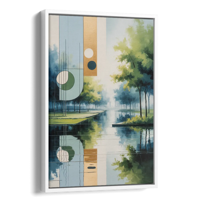 Nordpark Serenity Side - White Canvas Wall Art