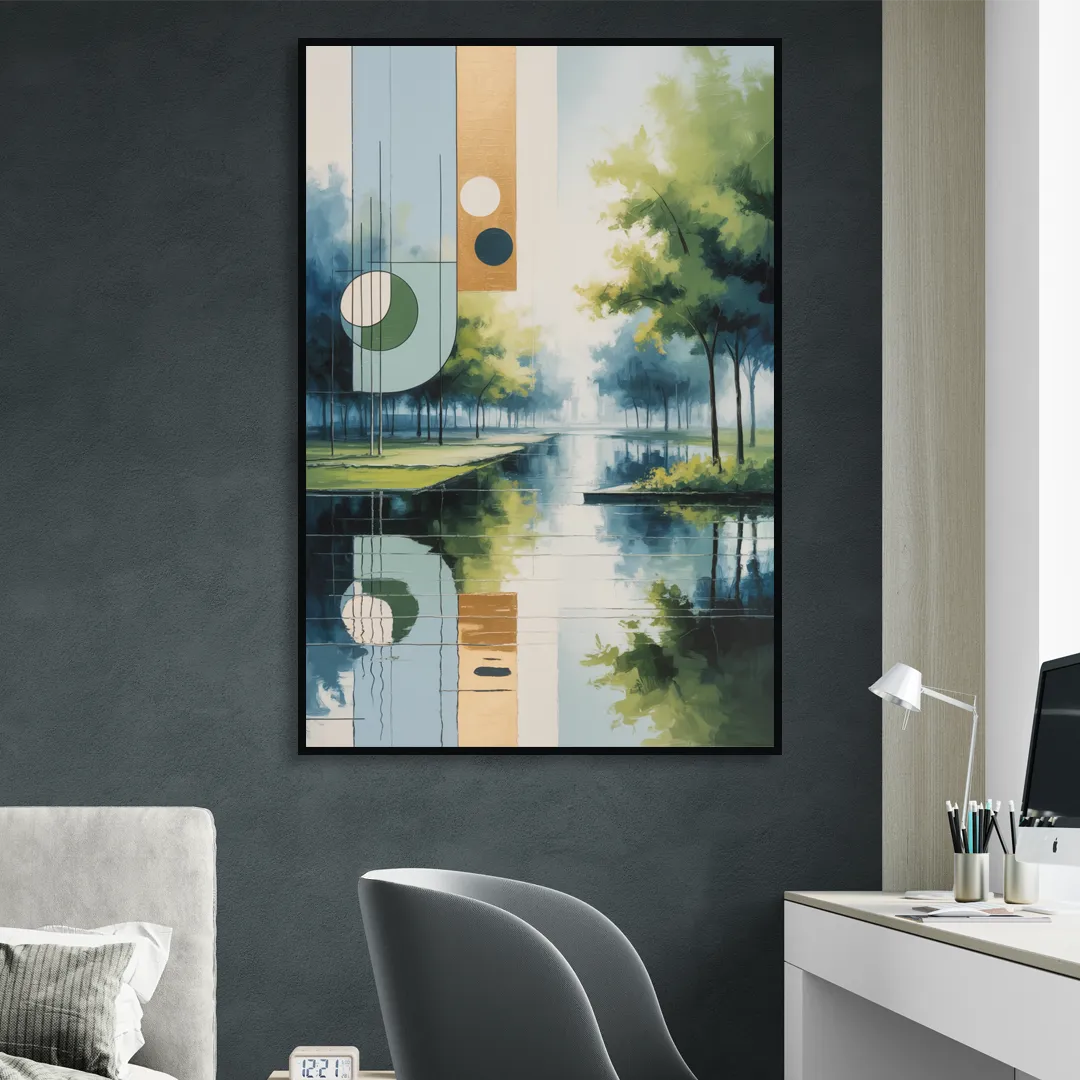Nordpark Serenity Sitting Room - Black Canvas Wall Art