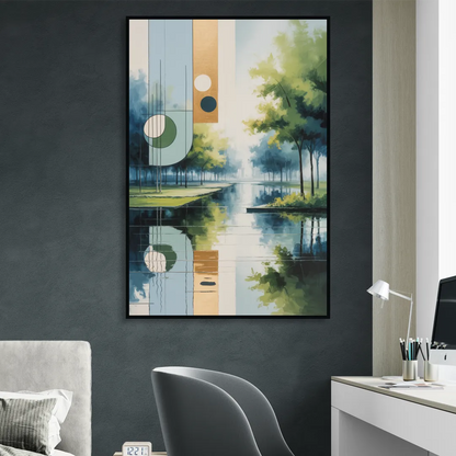 Nordpark Serenity Sitting Room - Black Canvas Wall Art