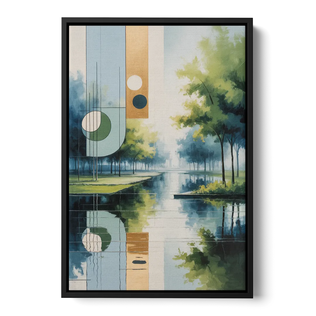 Nordpark Serenity Front - Black Canvas Wall Art