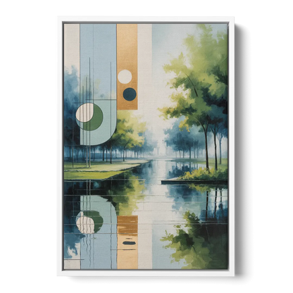 Nordpark Serenity Front - White Canvas Wall Art