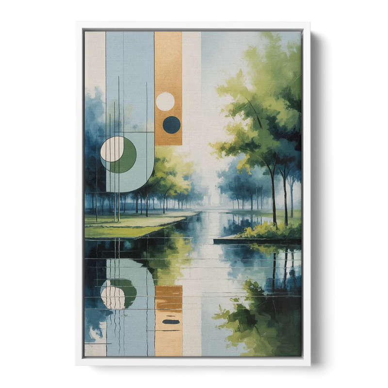 Nordpark Serenity Front - White Canvas Wall Art