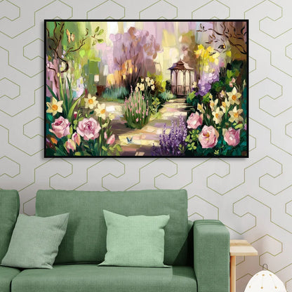 Norfolk Botanical Gardens Sitting Room - Black Canvas Wall Art