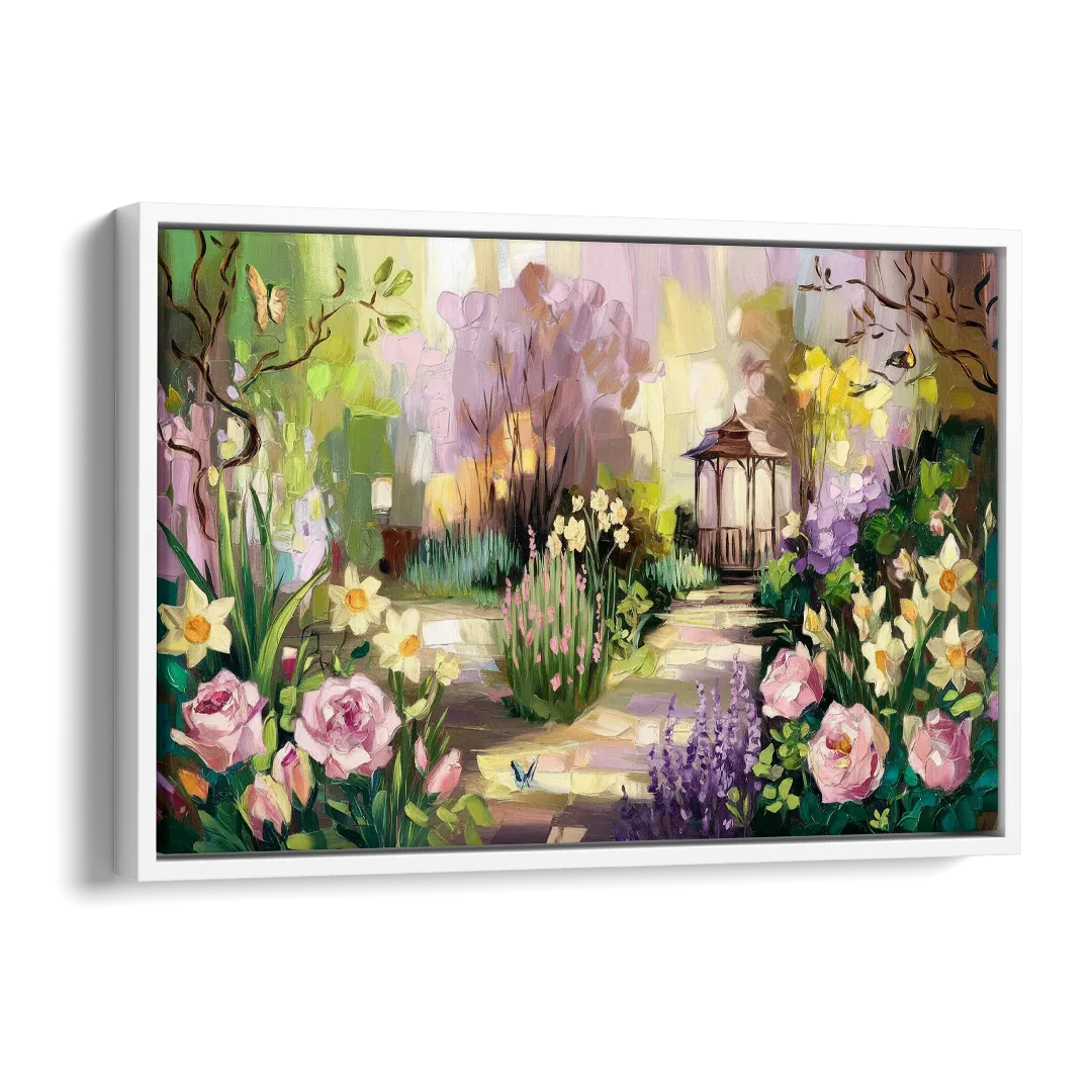 Norfolk Botanical Gardens Side - White Canvas Wall Art