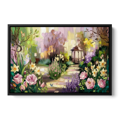 Norfolk Botanical Gardens Front - Black Canvas Wall Art