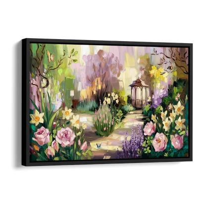 Norfolk Botanical Gardens Side - Black Canvas Wall Art