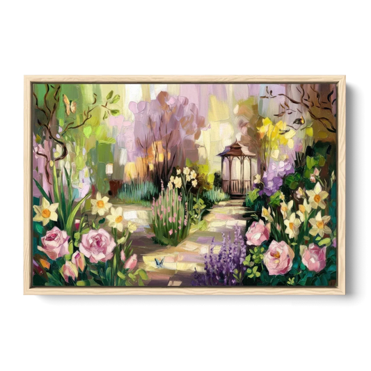 Norfolk Botanical Gardens - Oak Framed Canvas Wall Art - Front
