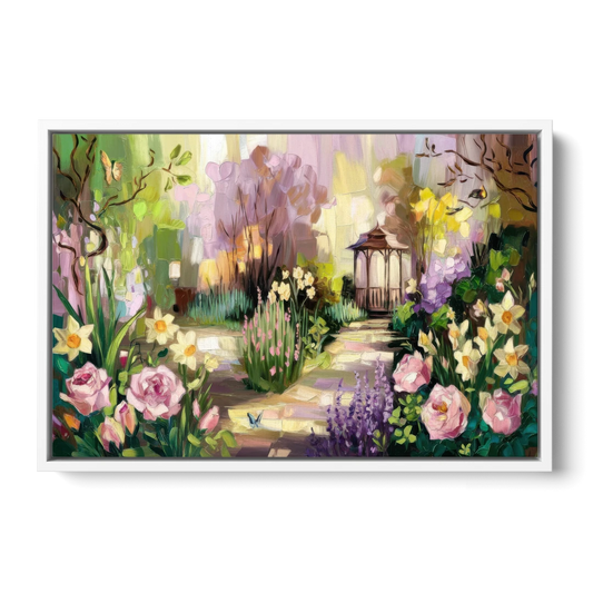 Norfolk Botanical Gardens - White Framed Canvas Wall Art - Front