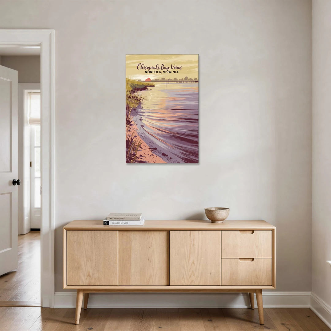 Norfolk Chesapeake Bay Views - Canvas Wall Art - Coffee Table - 24x36